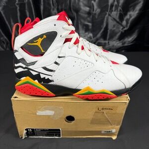 Air Jordan 7 Retro Premio Bin 23 White Red Del Sol 436206-101 Mens Size 13 RARE